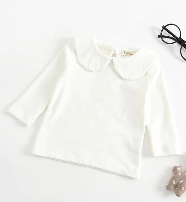 Autumn Girls T Shirts 2020 Cotton Brand T-shirt Toddler Shirts Baby Girl Long Sleeve Broken Flowers T Shirt Kids O-neck Clothes