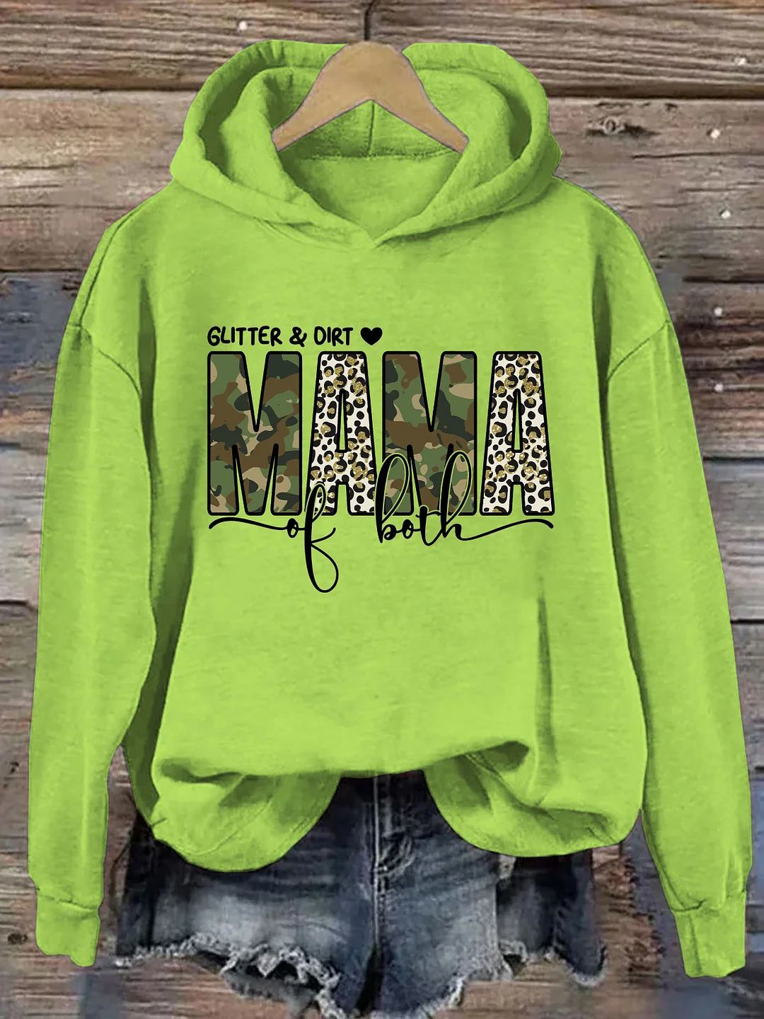 Glitter And Dirt Mama Of Both Hoodie