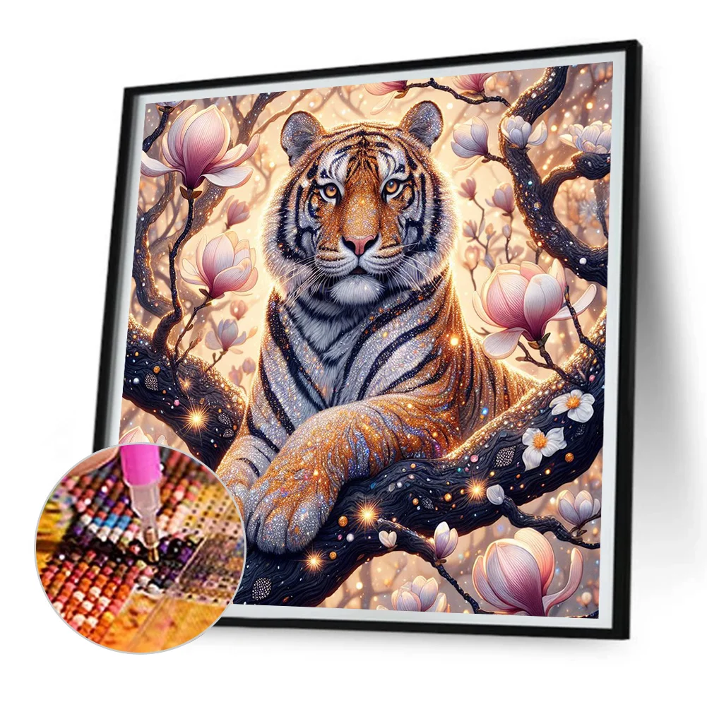 Diamond Painting - Full Round Drill - Tiger(Canvas|30*30cm)