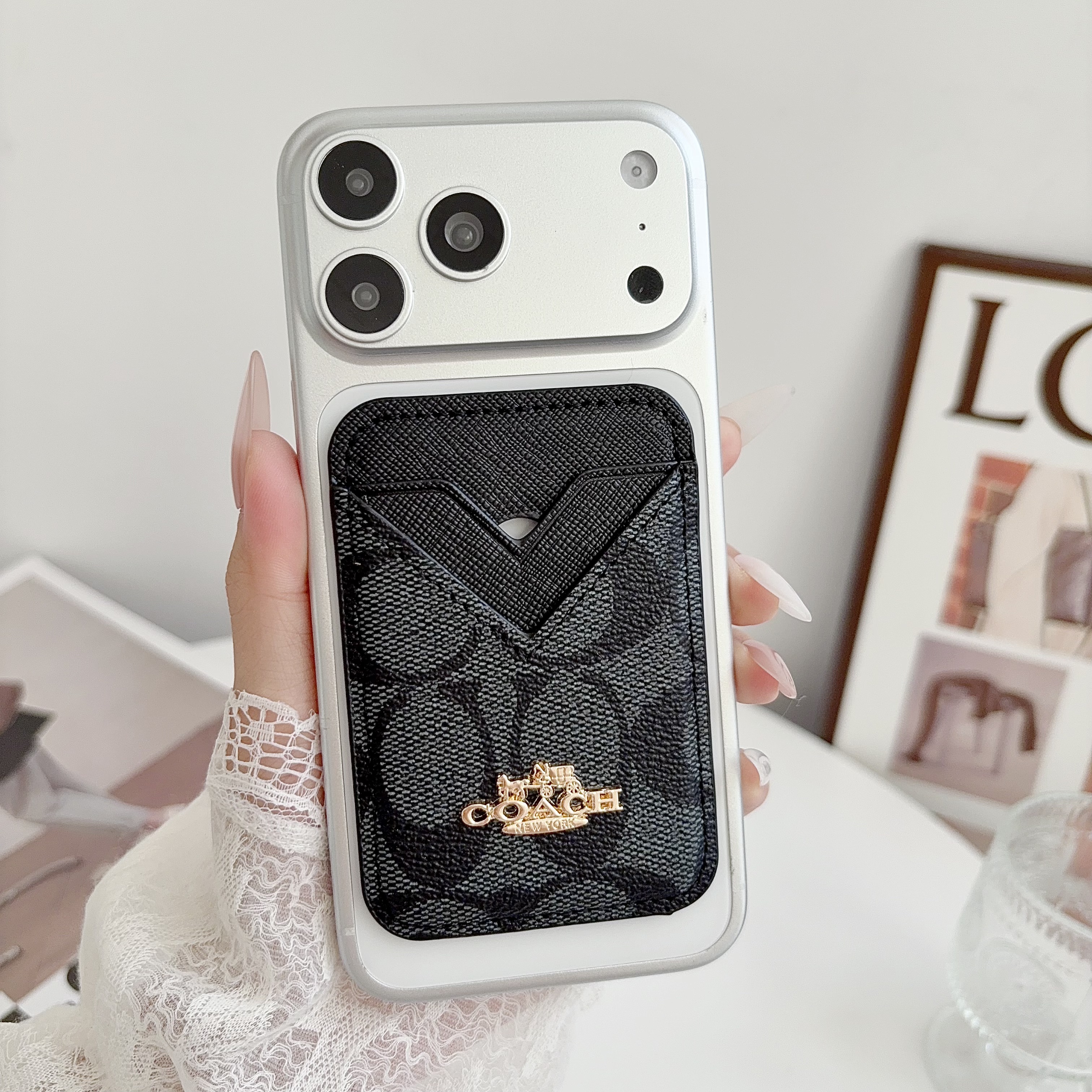 Coach Monogram MagSafe Card Holder | Luxury Magnetic Phone Wallet for Your Daily OOTD