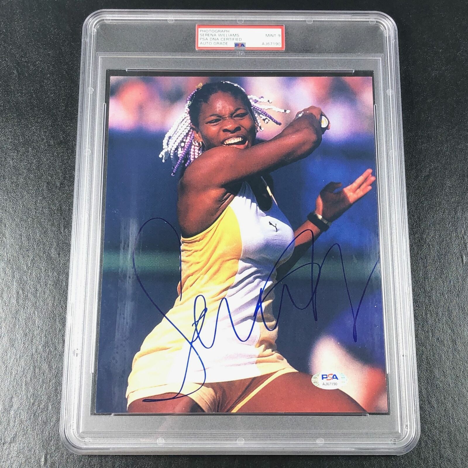 Serena Williams Signed 8x10 Photo Poster painting PSA Encapsulated Auto Grade 9 Mint Tennis