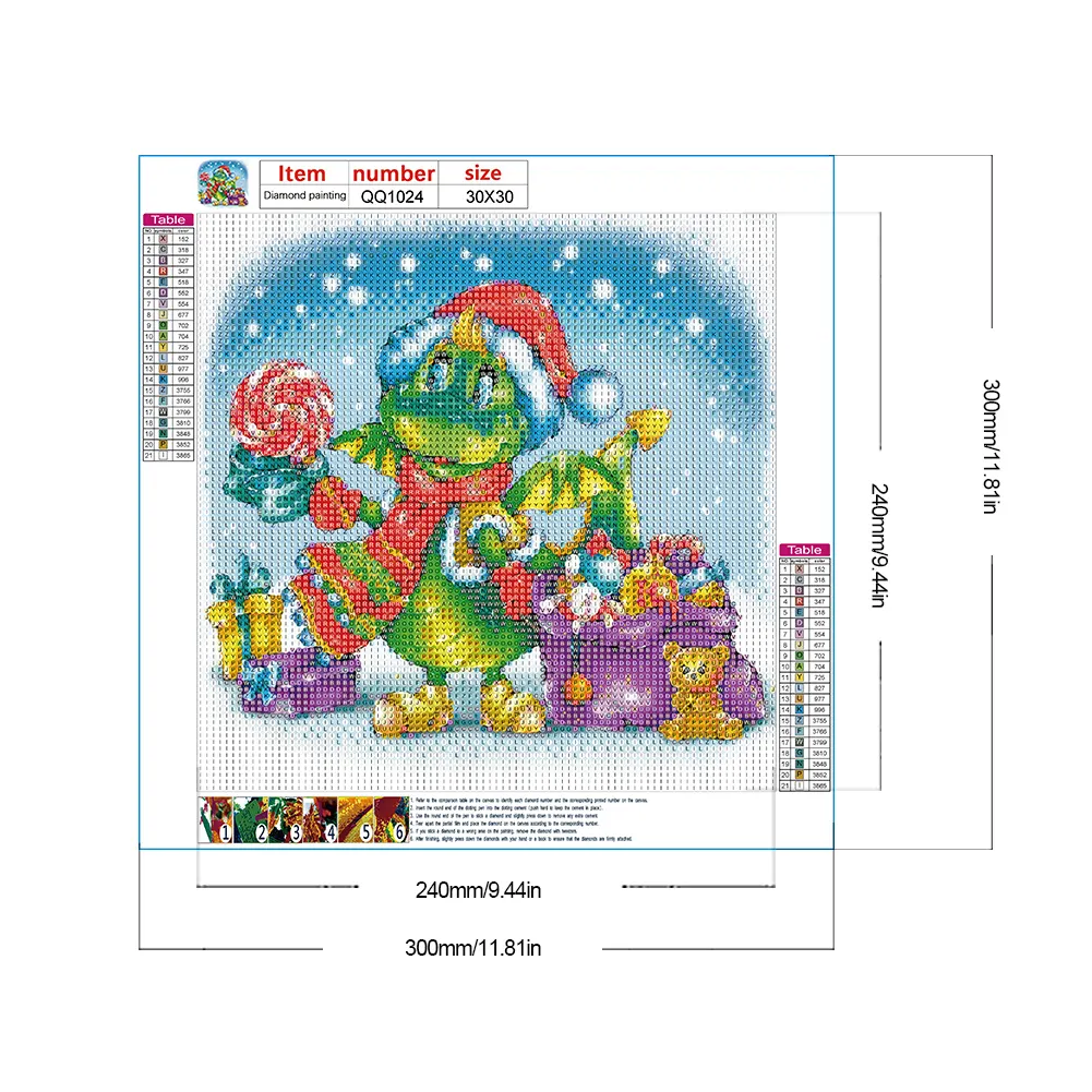 Full Round Diamond Painting 30*30cm - Christmas Snow Day