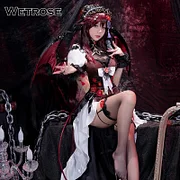 [Wetrose] Hutao Succubus Genshin Impact Fanart Cosplay Costume Wig Wings Tail Dress Full Set