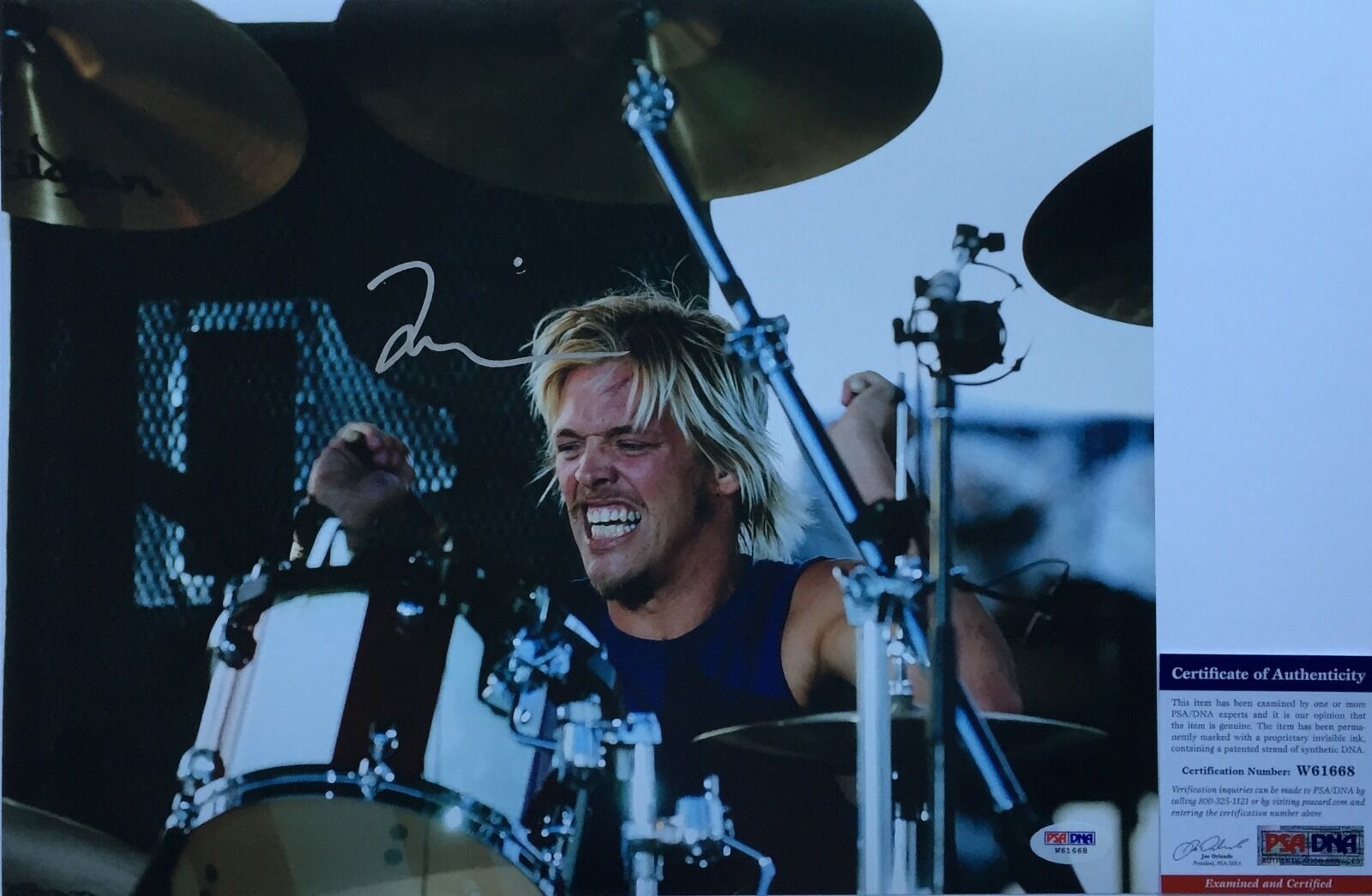 GREAT DRUMMER!!! Taylor Hawkins Signed FOO FIGHTERS 11x14 Photo Poster painting #2 PSA/DNA