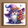 Tulipe et gnome-drille ronde peinture diamant-30*30cm