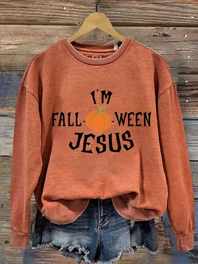 Women's I'm Fall-o-ween Jesus Sweatshirt socialshop