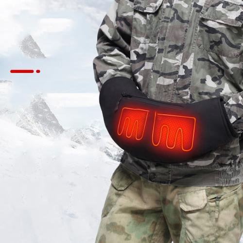 Electric Heated Hand Muff Cold Weather Thermal Glove Waist Bag for Skiing Camping