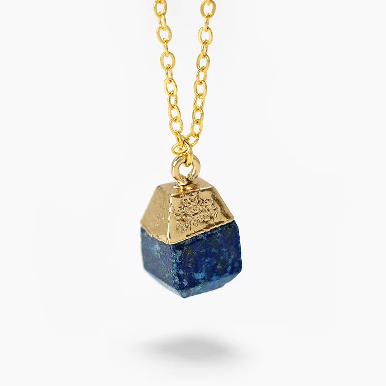 Olivenorma Square Cut Rough Stone Sweet Style Necklace