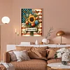 Diamond Painting -DIY Full Round Drill Union Jack Sunflower