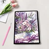 Special Shaped Lavender Flower Diamond Painting Journal Notebook Kit