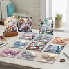 12pcs Diamond Painting Love and Peace Greeting Card Set with Envelope Daily Wishing Cards for Birthdays Thanksgiving & Special Occasion