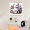 Rose Cat-11CT Stamped Cross Stitch 40*40cm/15.75*15.75in tapestrymarket