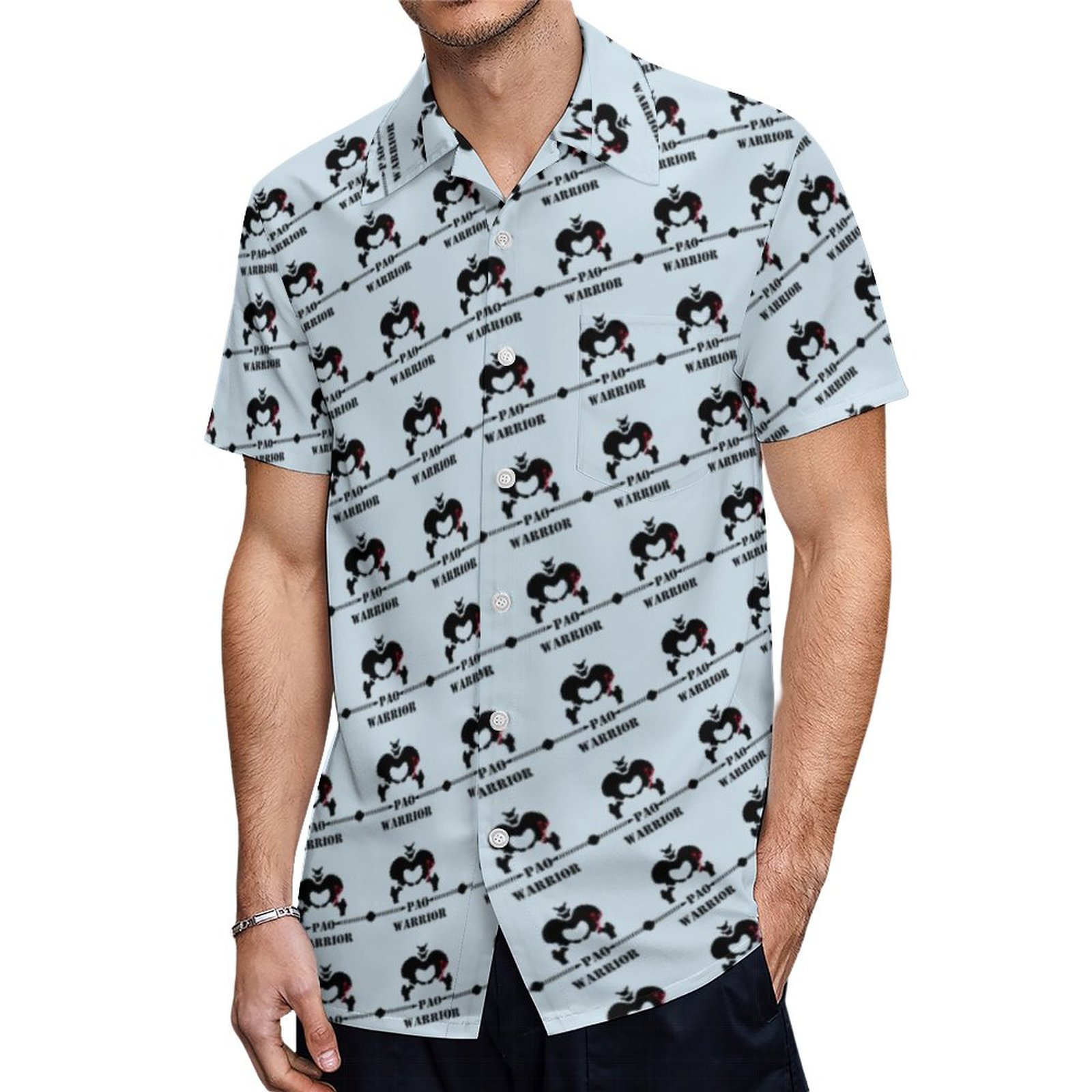 Pao Warrior Peri Acetabular Osteotomy Hawaiian Shirt Mens Button Down Plus Size Tropical Hawaii Beach Shirts