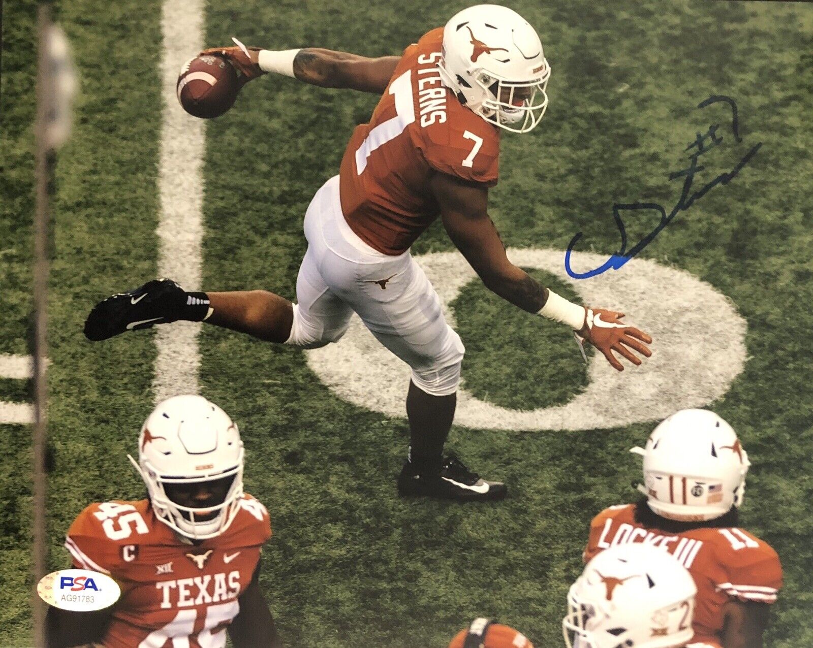 Caden Sterns Signed Autographed Texas Longhorns 8x10 Photo Poster painting Hook Em Psa/Dna