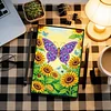 Flower Butterfly 5D DIY Diamond Art Painting Notebook Kit 50 Pages A5 Rhinestone Art Painting Notebook Kit for Adults Beginners Holiday Birthday Gift