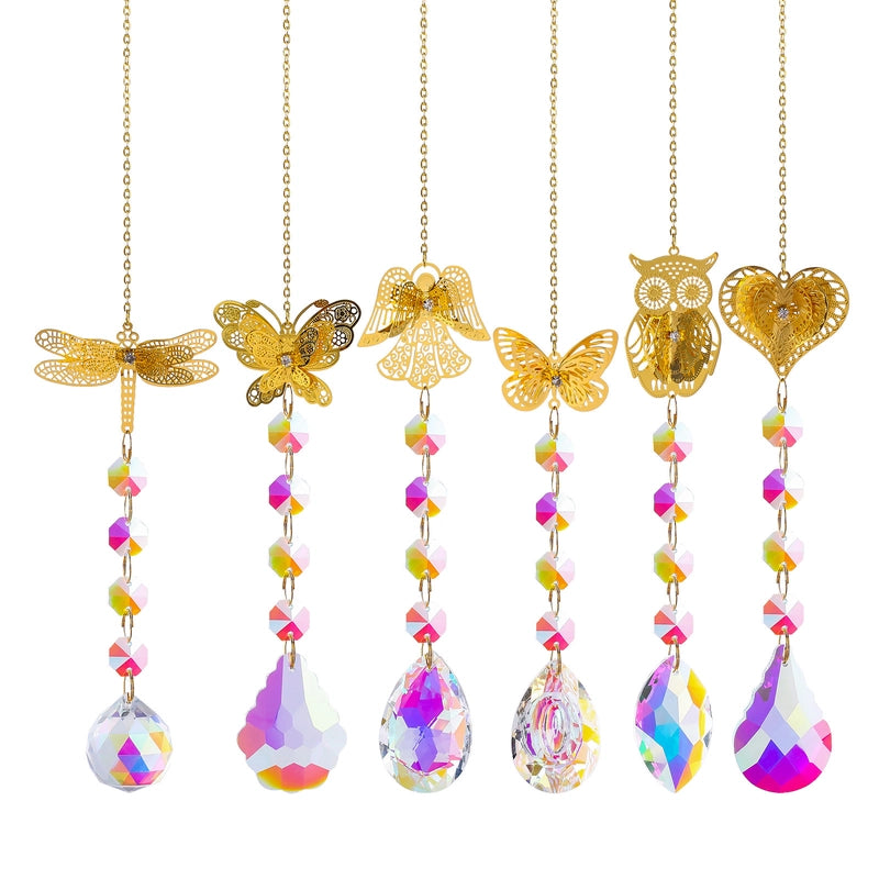 Modern Style Classic Style Owl Dragonfly Butterfly Crystal Crystal Suncatcher Wind Chime Wall Art