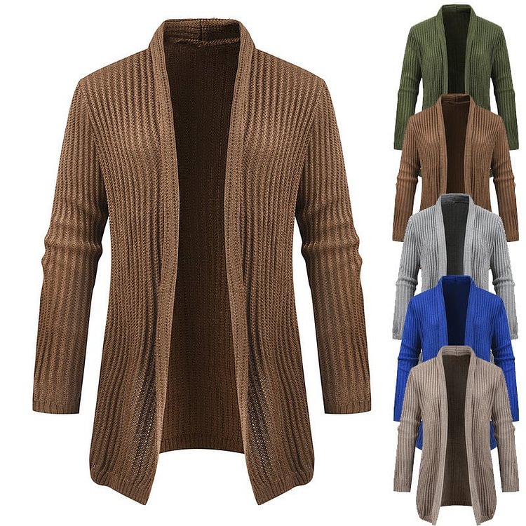 MEN'S OVERSIZED CARDIGAN MEDIUM LENGTH SWEATER