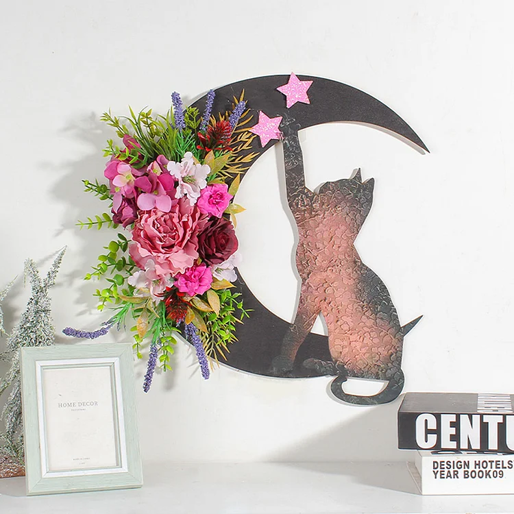Cute creative moon cat garland props decoration gift