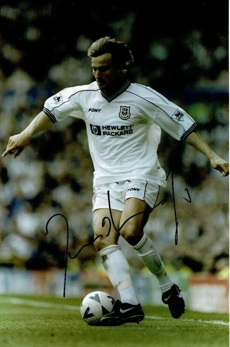 David Ginola SIGNED 12X8 Photo Poster painting AUTOGRAPH Tottenham Hotspur AFTAL COA (1407)