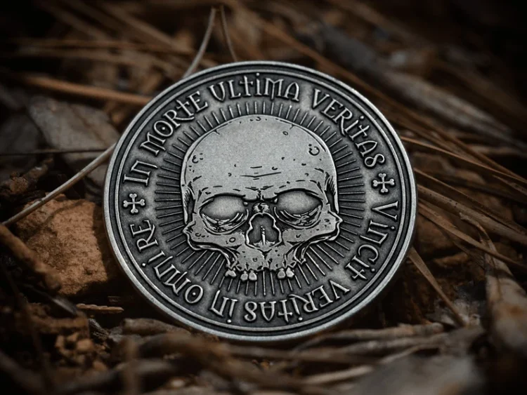 Omnia Vanitas Coin| Remember Death Skull Coin| Hobo Nickel Military Army Veteran Coins