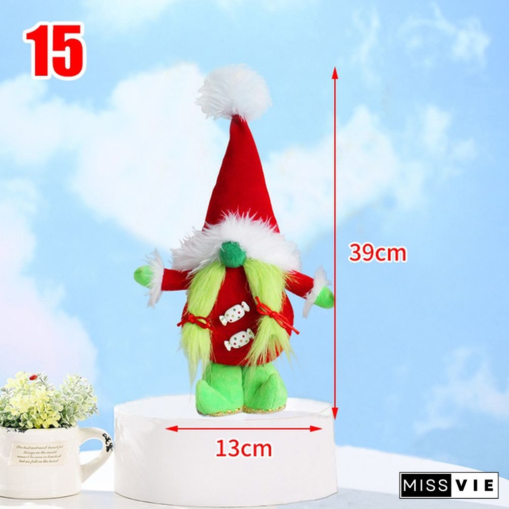 34Styles Elf Doll Ornaments Faceless Plush Doll Rudolph Gnomes Dwarf Santa Claus Swedish Tomte Dwarf