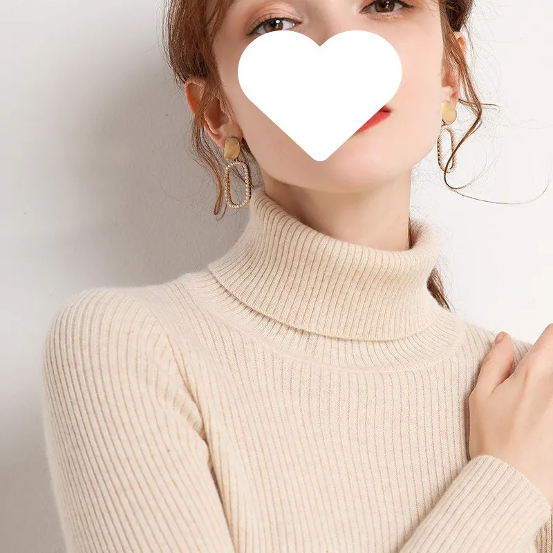 Uveng Uveng Temperament High-Neck Basic Sweater Women's Autumn And Winter Repair Jacket Inside The Bottom Of The Long-Sleeved Knitting Shirt