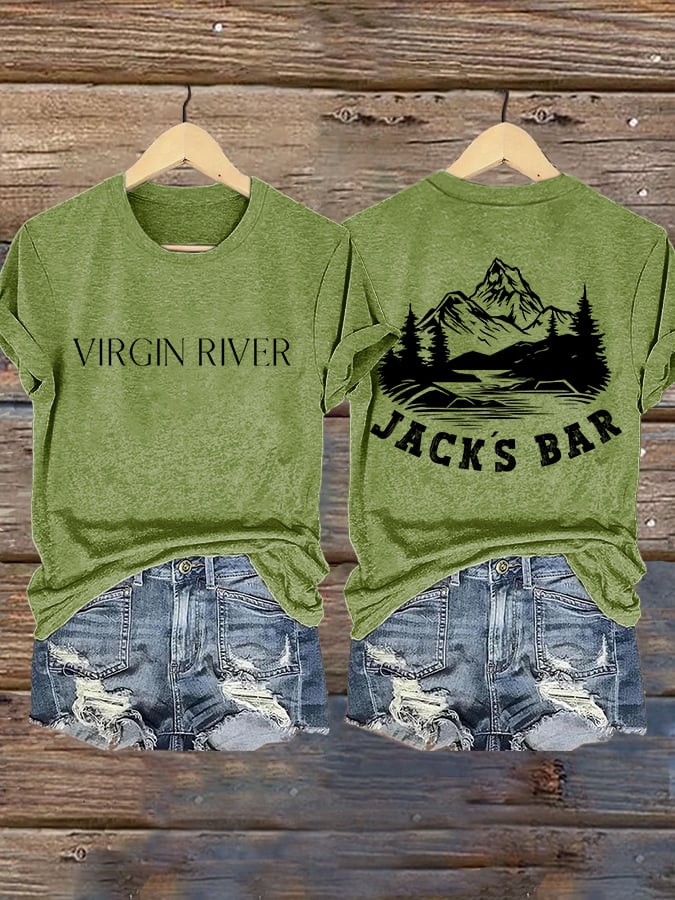 Retro Virgin River Jack's Bar Print T-Shirt