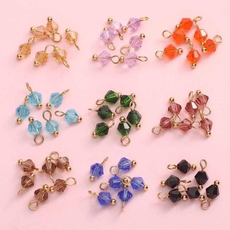 5 PCS/Package Diameter 4mm Glass Round Jewelry Accessories Pendant Beads