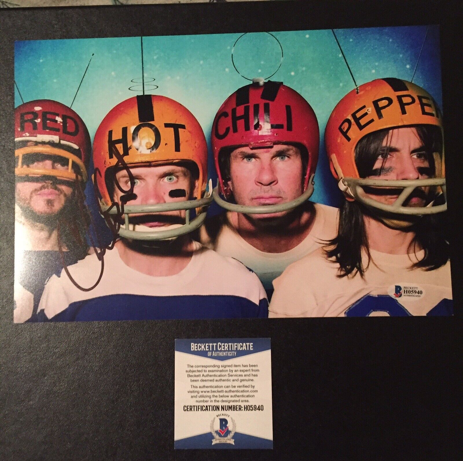 chad smith Red Hot Chili Peppers signed 12x8 Photo Poster painting Pic Beckett Coa