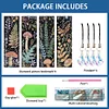 4Pcs DIY Flowers Mushroom Special Shape Diamond Painting Bookmark
