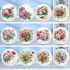 12Pcs Blumen - 5d DIY Handwerk Gru&szlig;karte