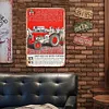 Tracteur Massey Ferguson - Panneaux en &eacute;tain m&eacute;tallique(20*30cm/30*40cm) - Garage