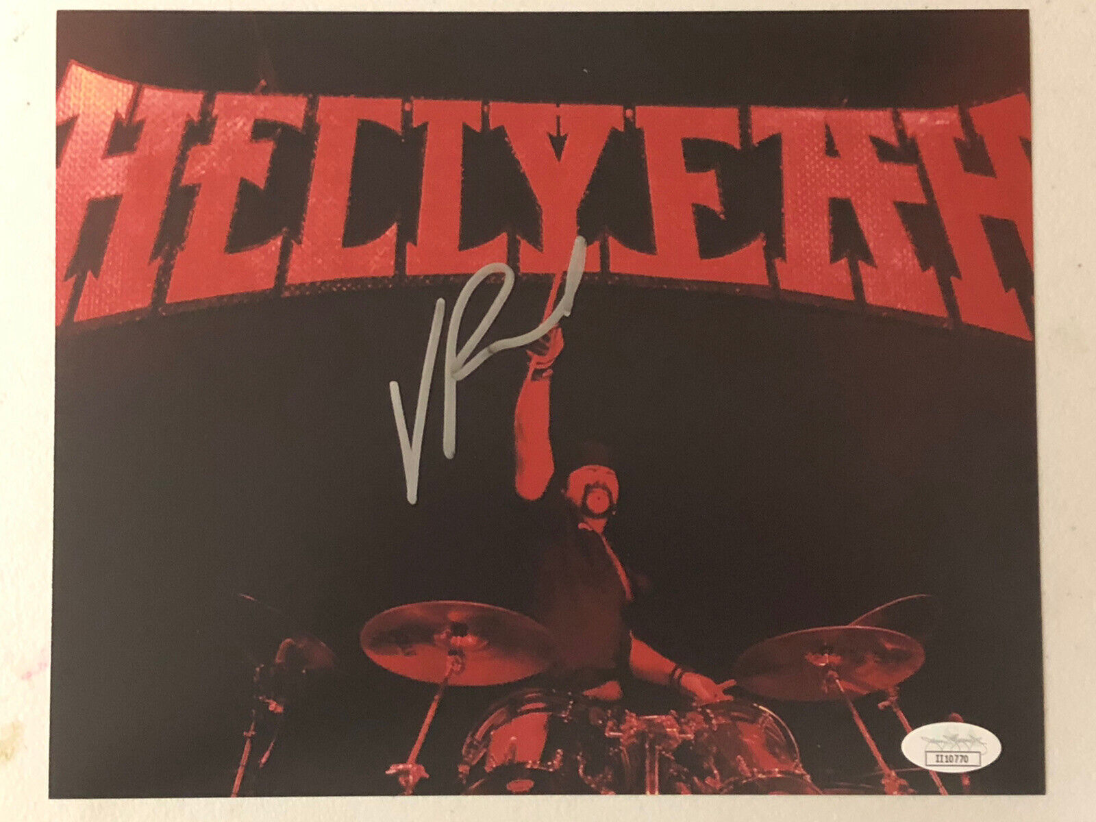 HELLYEAH PANTERA VINNIE PAUL AUTOGRAPHED SIGNED 8X10 Photo Poster painting PROOF JSA COA ii10770