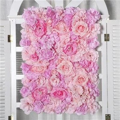 40x60cm Silk Rose Flower Champagne Artificial Flower DIY Wedding Decoration Flower Wall Panels Romantic Wedding Backdrop Decor 1118
