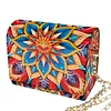 (US Local)DIY Mandala Diamond Art Wooden Coin Pouch with Chain 5D Diamond Painting Purse