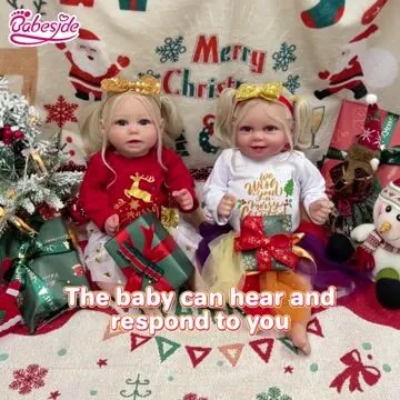 Babeside Christmas Smiling Reborn Baby Doreen & Stella 20'' Princess Twins Best Gift for Kids
