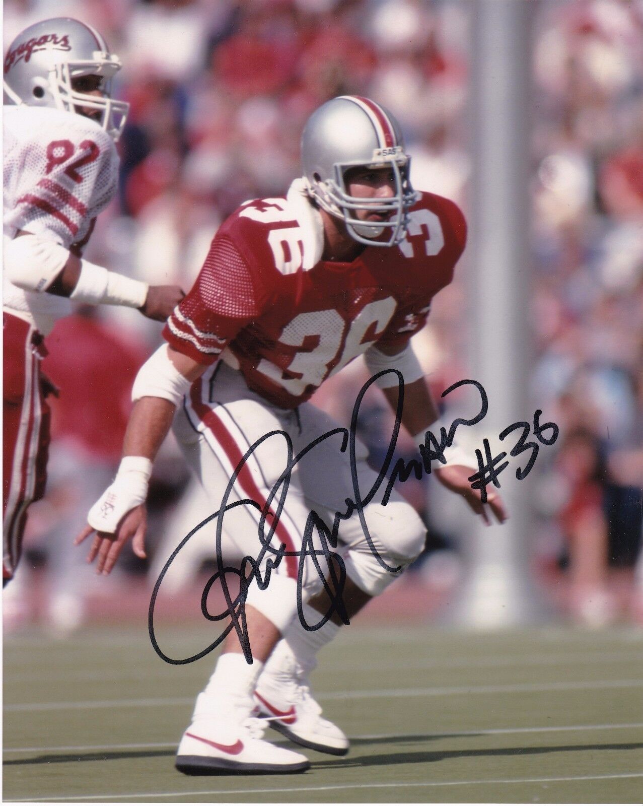 CHRIS SPIELMAN OHIO STATE BUCKEYES ACTION SIGNED 8x10