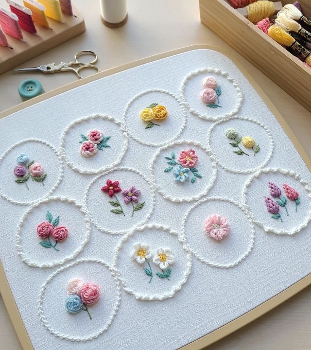 Mini Flower Embroidery Kit