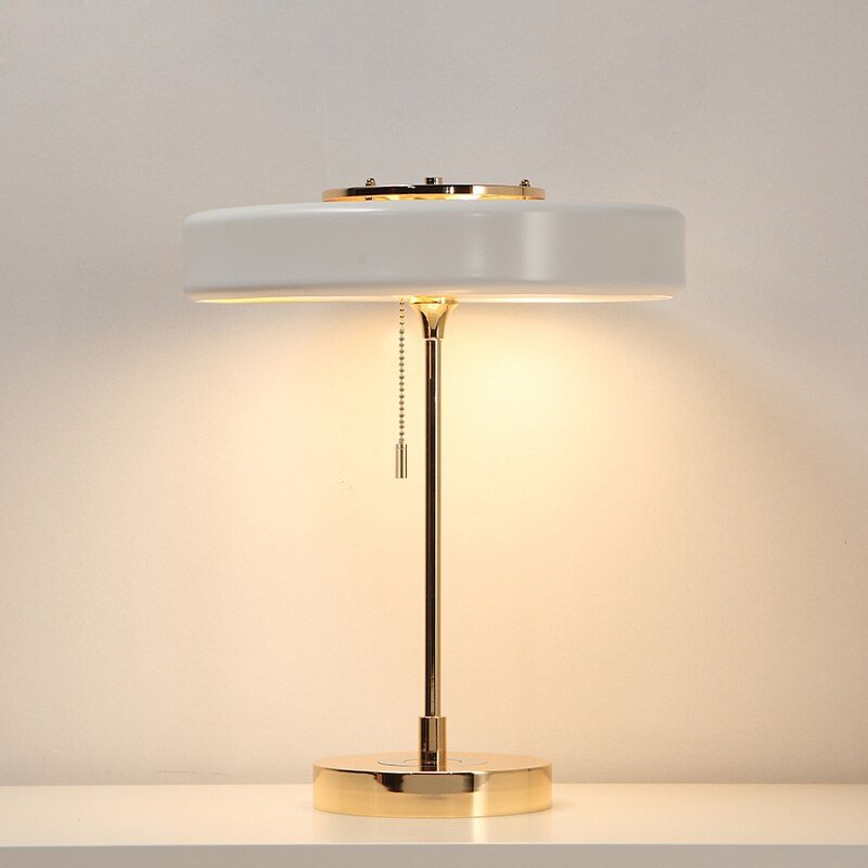 Noble Led Table Lamp Elegant Metal Study Lamp Bedside Lamp Golden Light Body E14*3 Desk Lamp