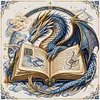 Dragon Book Poster-14CT Cross Stitch 40*40cm tapestrymarket
