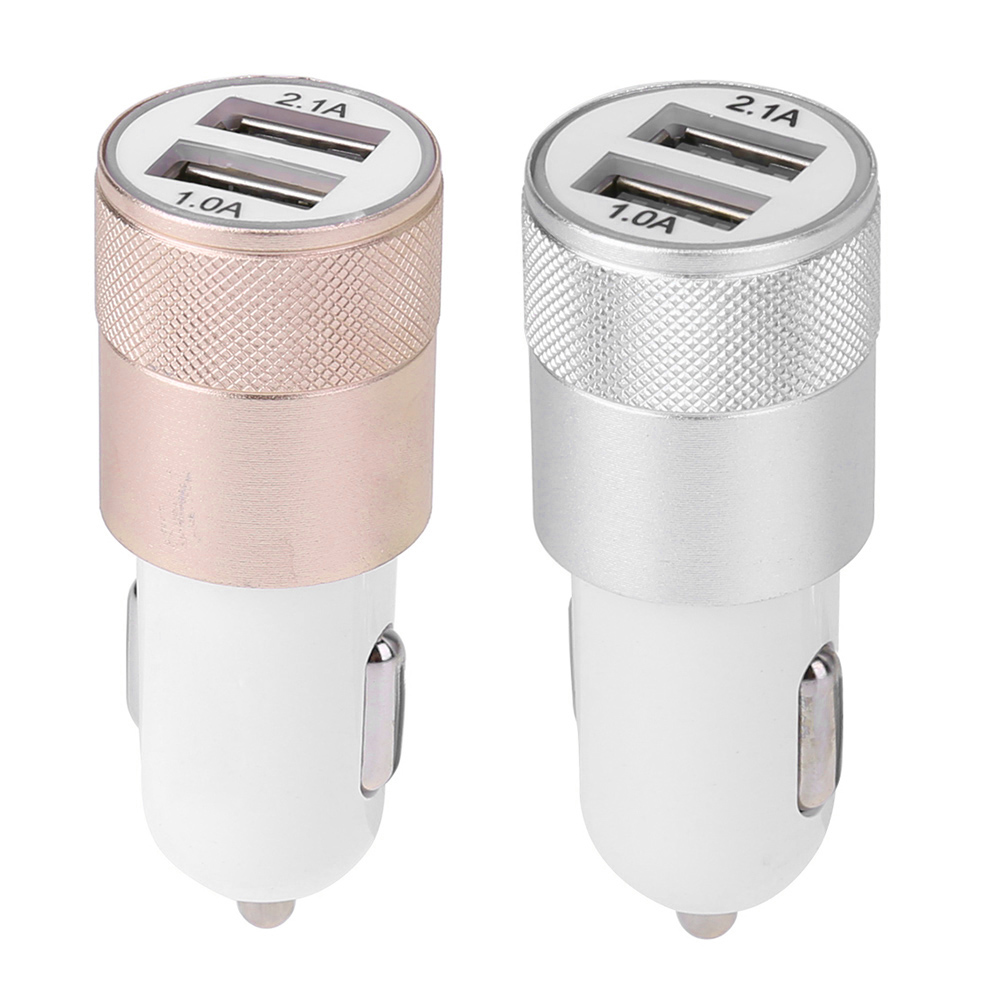

2.1A Dual USB Ports Car Chargers Fast Charging Socket Adapter Power Outlet, Platinum, 501 Original