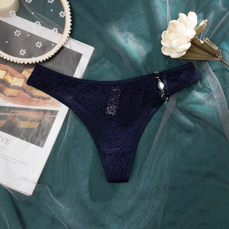 Meet'r Women Sexy Lingerie Ladies Hollow Out Panties Low-waist Temptation Lace Thong Female G-string  Breathable Soft Underwear