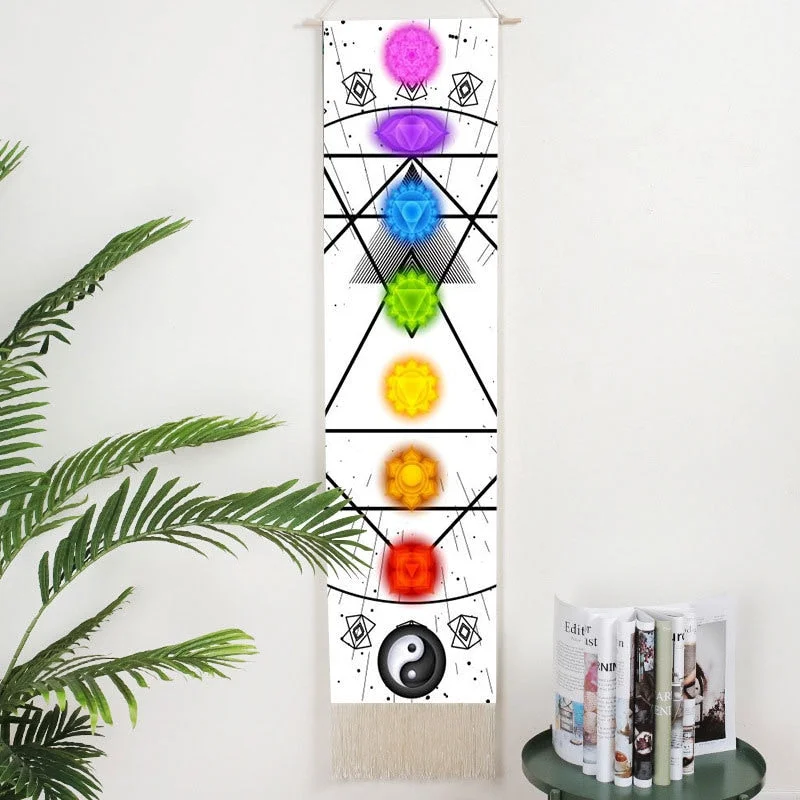 Tarot Witchcraft Wall Hanging Tapestry Bohemia Evil Eye Phase Tassel Tapestry Boho Art Tapestries For Bedroom  Office Decor