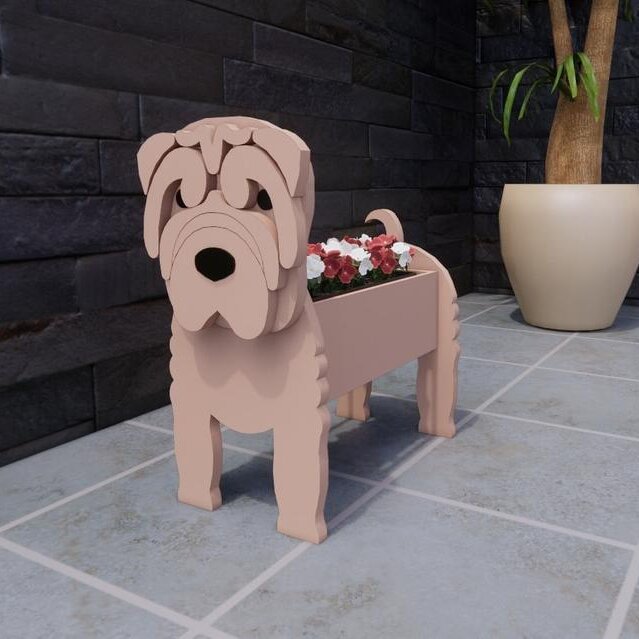 Shar Pei planter