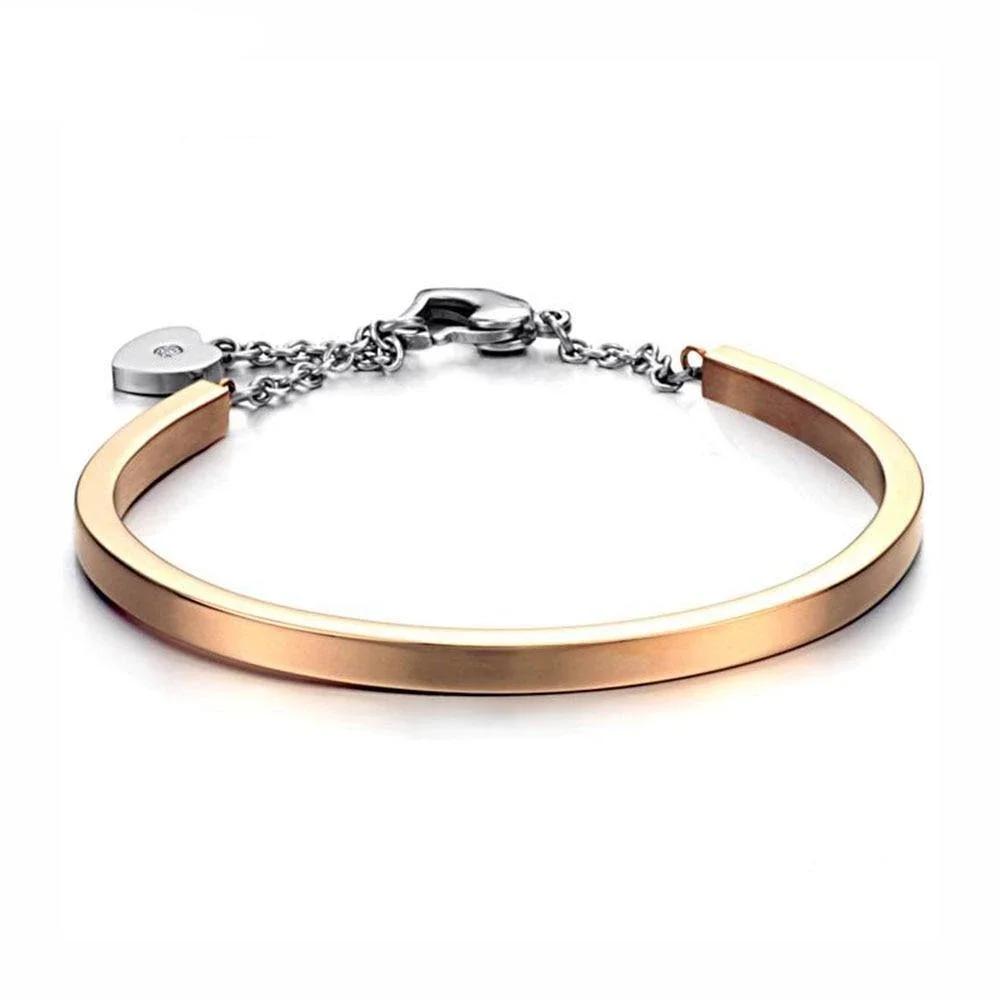 Stainless Steel Heart Cuff Bracelet Bangle | Oxredo Shop Ramadan Sale