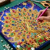 DIY Special Shape Diamond Painting Pearl Art With Inner Frame Kit 25x25cm(Light-up Christmas Peacock)