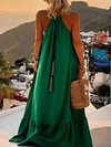 Loose Halterneck Off-The-Shoulder Maxi Dresses
