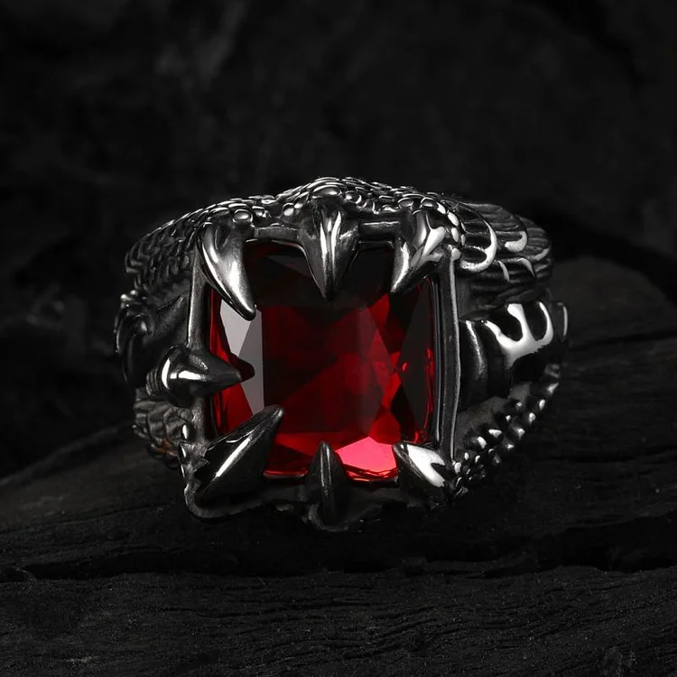 Diamond Dragon Vintage Claw Ring Gothic Jewelry-VESSFUL