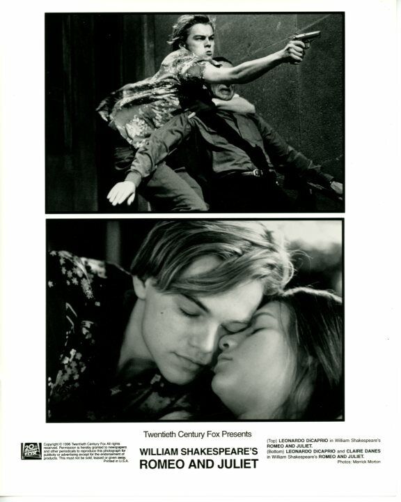 Leonardo DiCaprio Claire Danes Romeo and Juliet Original Press 8X10 Photo Poster painting