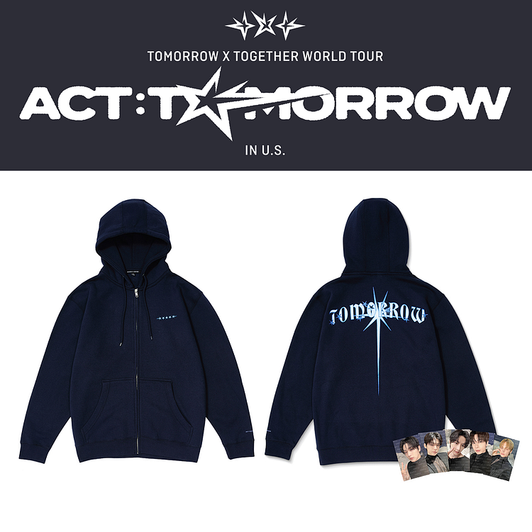 act:tomorrow zip-up hoodie ジップアップフーディー　L act:tomorrow zip-up hoodie ジップアップフーディー L TXT